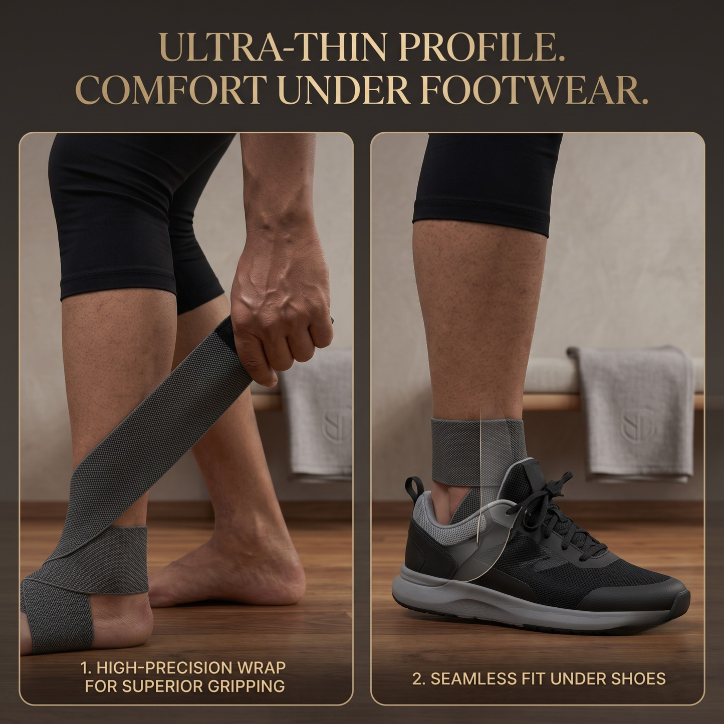KESHIM Adjustable Ankle Strap Support for Men & Women – Compression Ankle Brace for Sprain, Sports Injury Recovery, Plantar Fasciitis, Achilles Tendon Support & Daily Pain Relief
