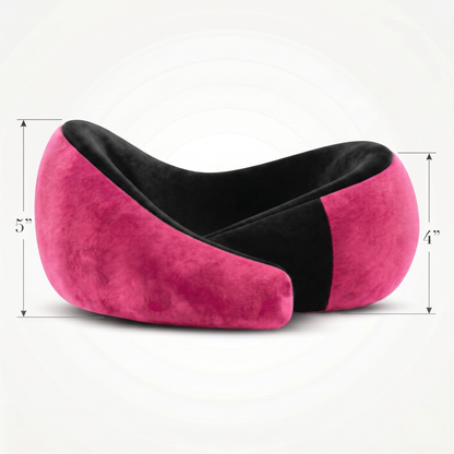 Keshim Memory Foam Travel Neck Pillow for Airplane, Car & Office | Premium Soft Velvet Fabric | Ergonomic 360° Neck Support | Portable Snake Shaped Travel Cushion for Adults and Kids.