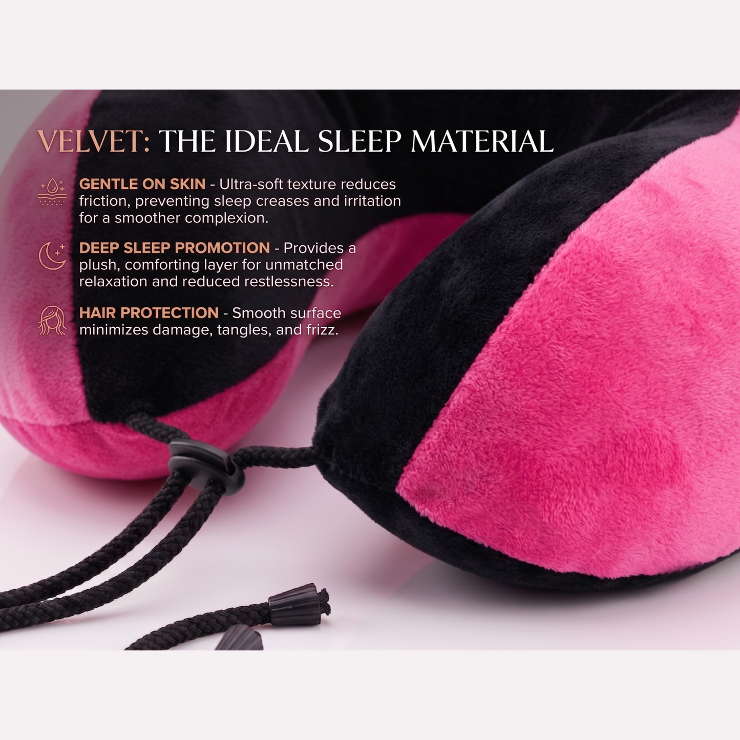 Keshim Memory Foam Travel Neck Pillow for Airplane, Car & Office | Multi-Hump Ergonomic U-Shaped Neck Support Cushion | Premium Velvet Fabric | Adjustable Strap | Soft & Comfortable Cervical Support
