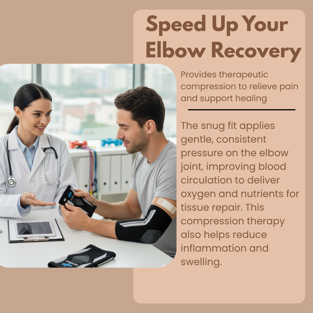 Keshim Elbow Support Sleeve for Men & Women | Premium Nylon Compression Elbow Cap for Tennis Elbow, Joint Pain, Gym, Sports & Daily Activities | Breathable Stretch Fabric (1 Pair)