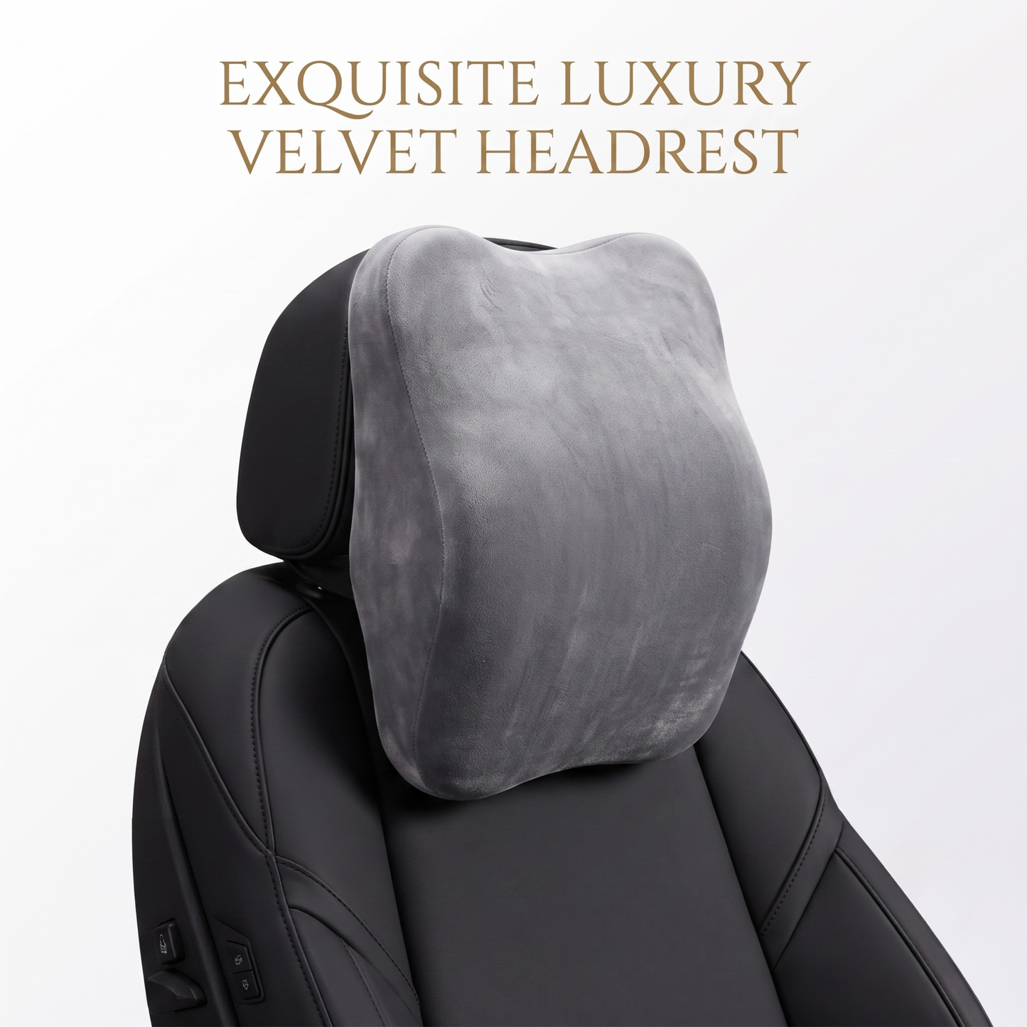 KESHIM 3-in-1 Memory Foam Car Seat Cushion Combo Set with Coccyx Seat Cushion, Lumbar Back Support & Velvet Headrest Pillow | Orthopedic Car Seat Support | Premium Air Mesh And Velvet | Ideal for Driving & Long Rides