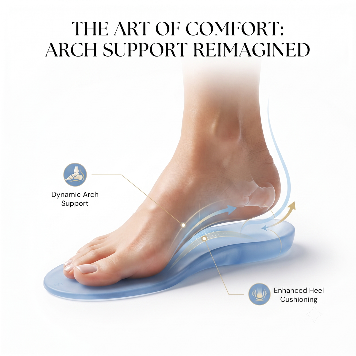 KESHIM Gel Insoles for Men & Women with Arch Support | Soft Cushioning Shoe Inserts for Comfort, Shock Absorption & Pressure Relief | Ergonomic Full Length Insoles for Walking, Running & Daily Use