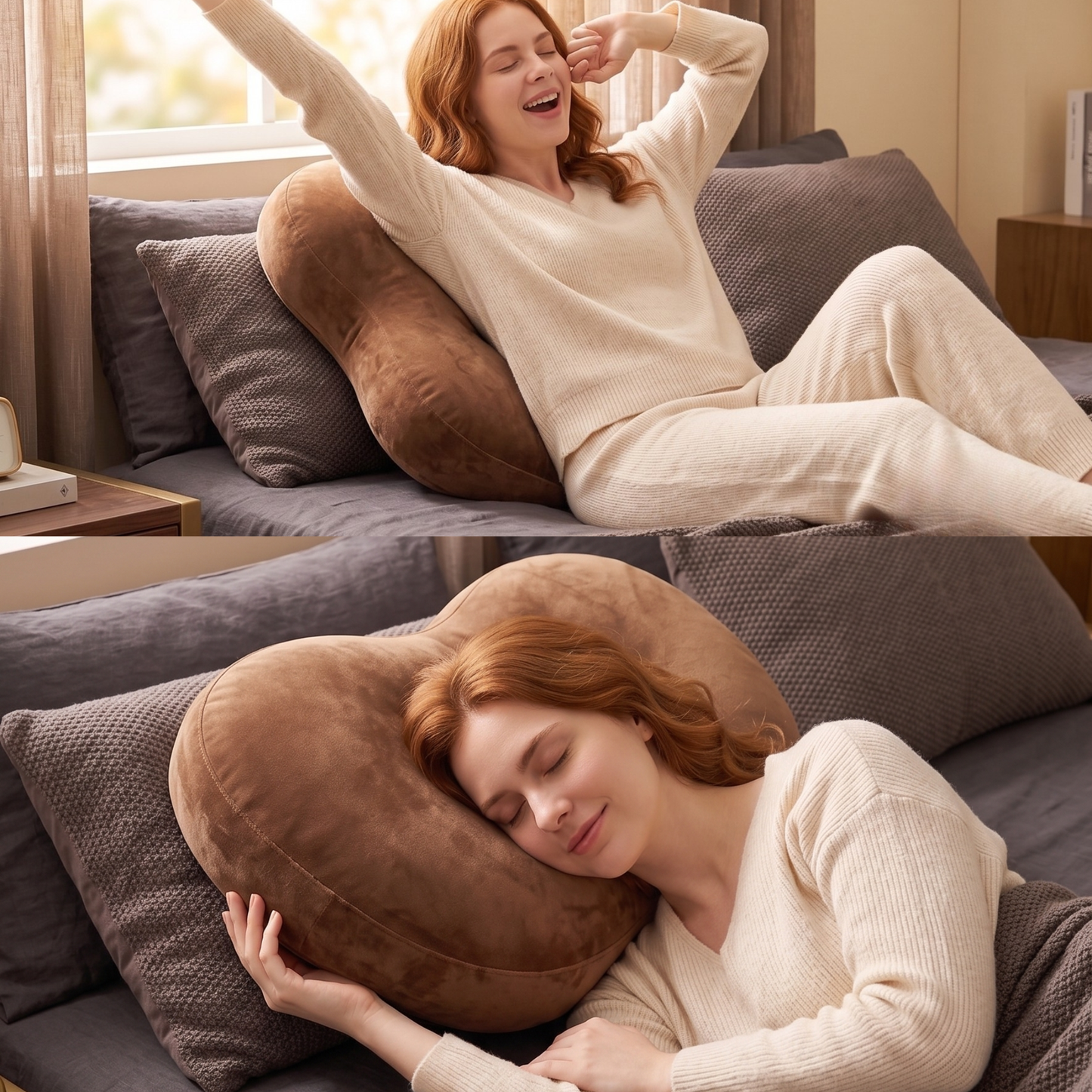 Keshim Memory Foam Cuddle Pillow for Adults & Kids | Ultra-Soft Velvet Hug Pillow for Sleeping, Relaxation & Side Sleeping | Ergonomic Body Support Cushion for Comfort & Stress Relief