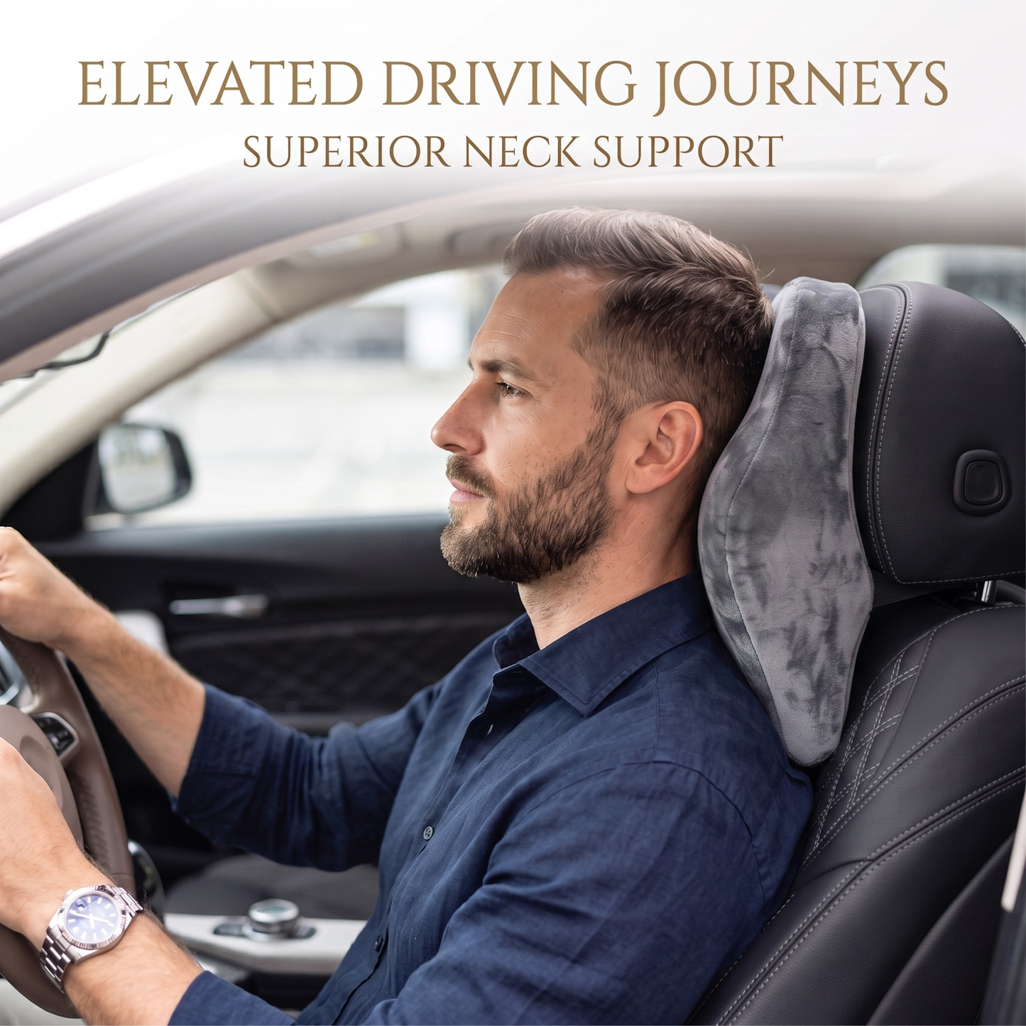 KESHIM 3-in-1 Memory Foam Car Seat Cushion Combo Set with Coccyx Seat Cushion, Lumbar Back Support & Velvet Headrest Pillow | Orthopedic Car Seat Support | Premium Air Mesh And Velvet | Ideal for Driving & Long Rides