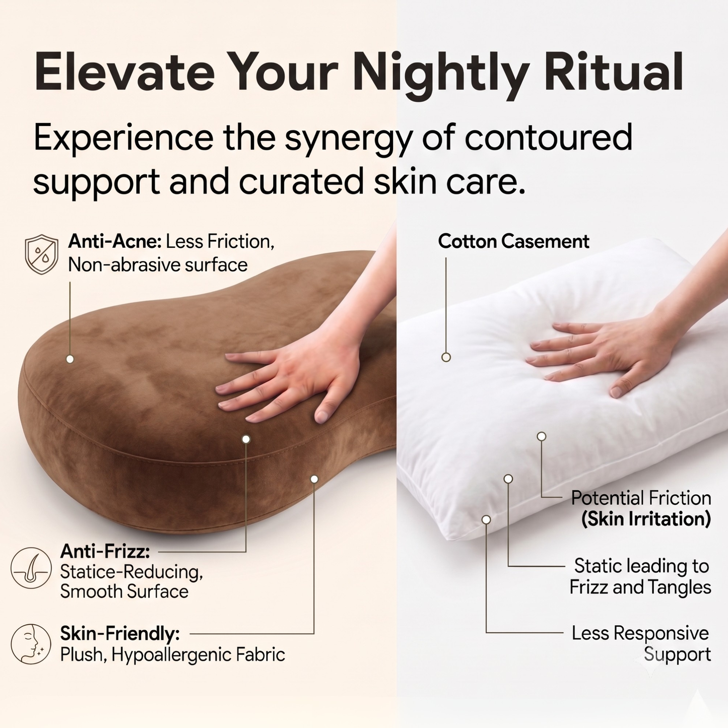 Keshim Memory Foam Cuddle Pillow for Adults & Kids | Ultra-Soft Velvet Hug Pillow for Sleeping, Relaxation & Side Sleeping | Ergonomic Body Support Cushion for Comfort & Stress Relief