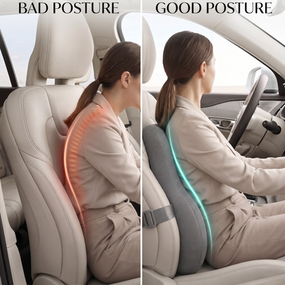 Keshim Memory Foam Lumbar Support Pillow for Office Chair, Car Seat & Gaming Chair – Ergonomic Lower Back Cushion with Premium Breathable Mesh Cover for Back Pain Relief & Posture Support