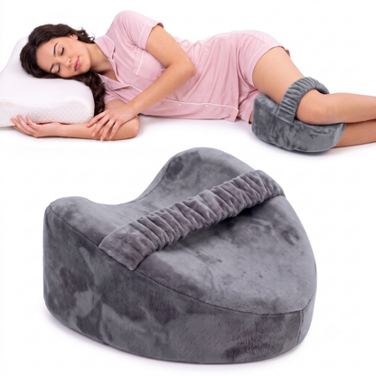 KESHIM Memory Foam Knee Support Pillow for Side Sleeping | Orthopedic Leg Spacer Cushion with Adjustable Strap | Premium Velvet Cover | Knee, Hip, Back & Sciatica Pain Relief | Sleeping Support Cushion