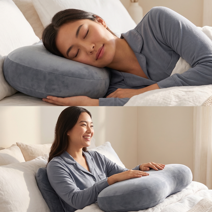 Keshim Memory Foam Cuddle Pillow for Adults & Kids | Ultra-Soft Velvet Hug Pillow for Sleeping, Relaxation & Side Sleeping | Ergonomic Body Support Cushion for Comfort & Stress Relief