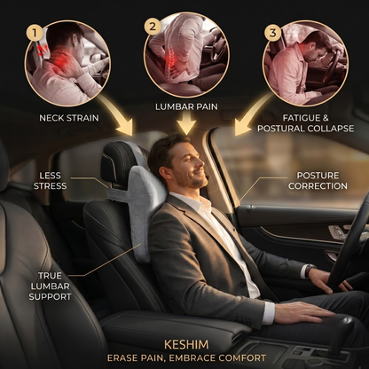 Keshim Luxury Velvet Car Headrest Pillow, Large Soft Memory Foam Seat Headrest Cushion for Driving Comfort, Universal Fit Car Neck & Back Support for Cars, SUVs, Trucks and Travel
