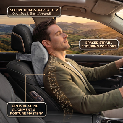 Keshim Luxury Velvet Car Headrest Pillow, Large Soft Memory Foam Seat Headrest Cushion for Driving Comfort, Universal Fit Car Neck & Back Support for Cars, SUVs, Trucks and Travel