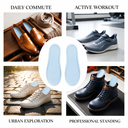 KESHIM Gel Insoles for Men & Women | Soft Cushioned Full Length Shoe Inserts with Shock Absorption | Comfortable Foot Support Insoles for Walking, Running, Sports & Daily Use