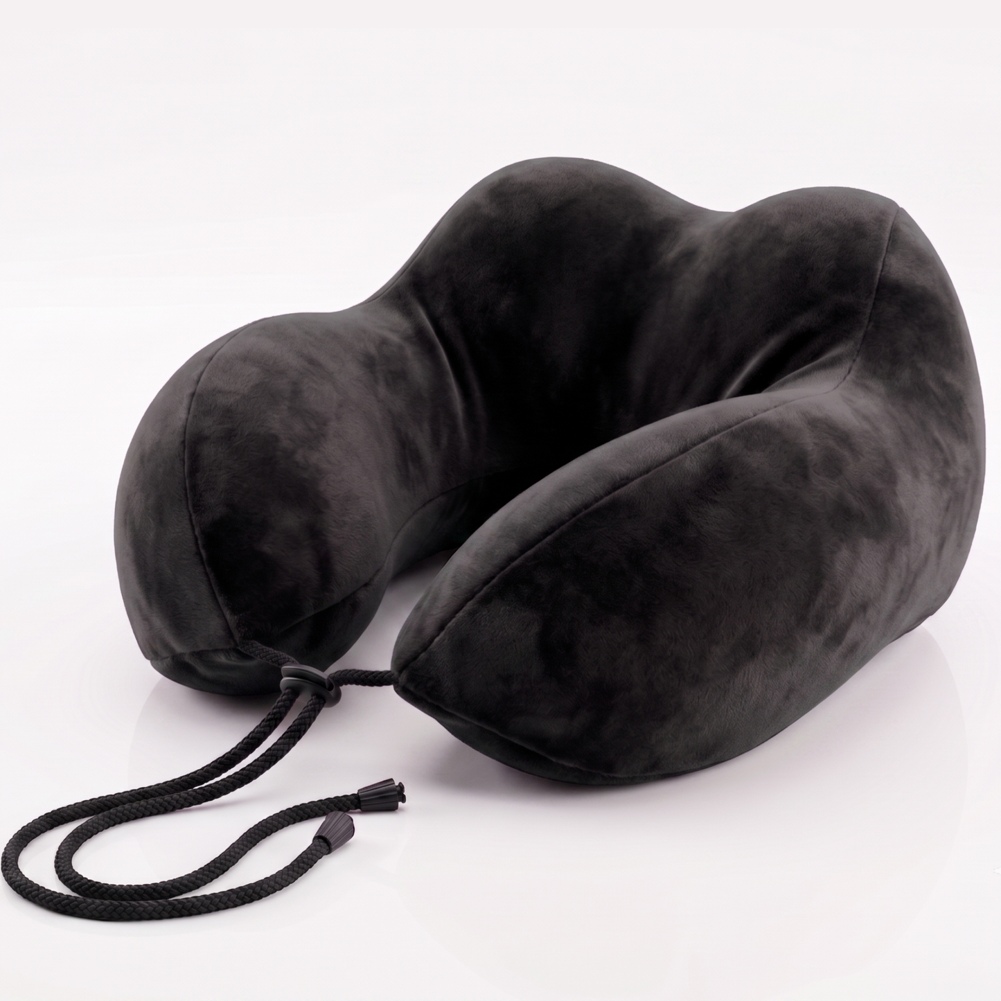 Keshim Memory Foam Travel Neck Pillow for Airplane, Car & Office | Multi-Hump Ergonomic U-Shaped Neck Support Cushion | Premium Velvet Fabric | Adjustable Strap | Soft & Comfortable Cervical Support