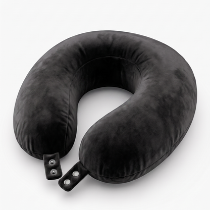 Keshim U-Shaped Memory Foam Travel Neck Pillow for Airplane, Car & Train Travel | Premium Soft Velvet Cover | Ergonomic Neck & Chin Support | Portable Neck Cushion for Adults