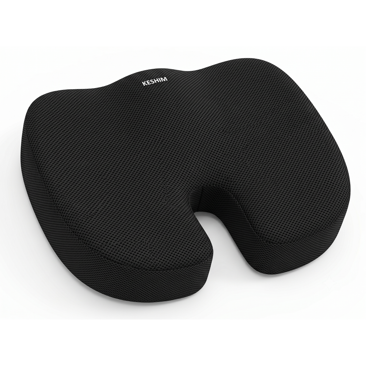 Keshim Orthopedic Coccyx Seat Cushion for Tailbone Pain Relief – Premium Memory Foam Sitting Pillow with Breathable Air Mesh Cover, Ergonomic U-Shaped Design for Office Chair, Car Seat, Wheelchair