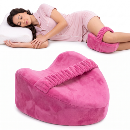 KESHIM Memory Foam Knee Support Pillow for Side Sleeping | Orthopedic Leg Spacer Cushion with Adjustable Strap | Premium Velvet Cover | Knee, Hip, Back & Sciatica Pain Relief | Sleeping Support Cushion