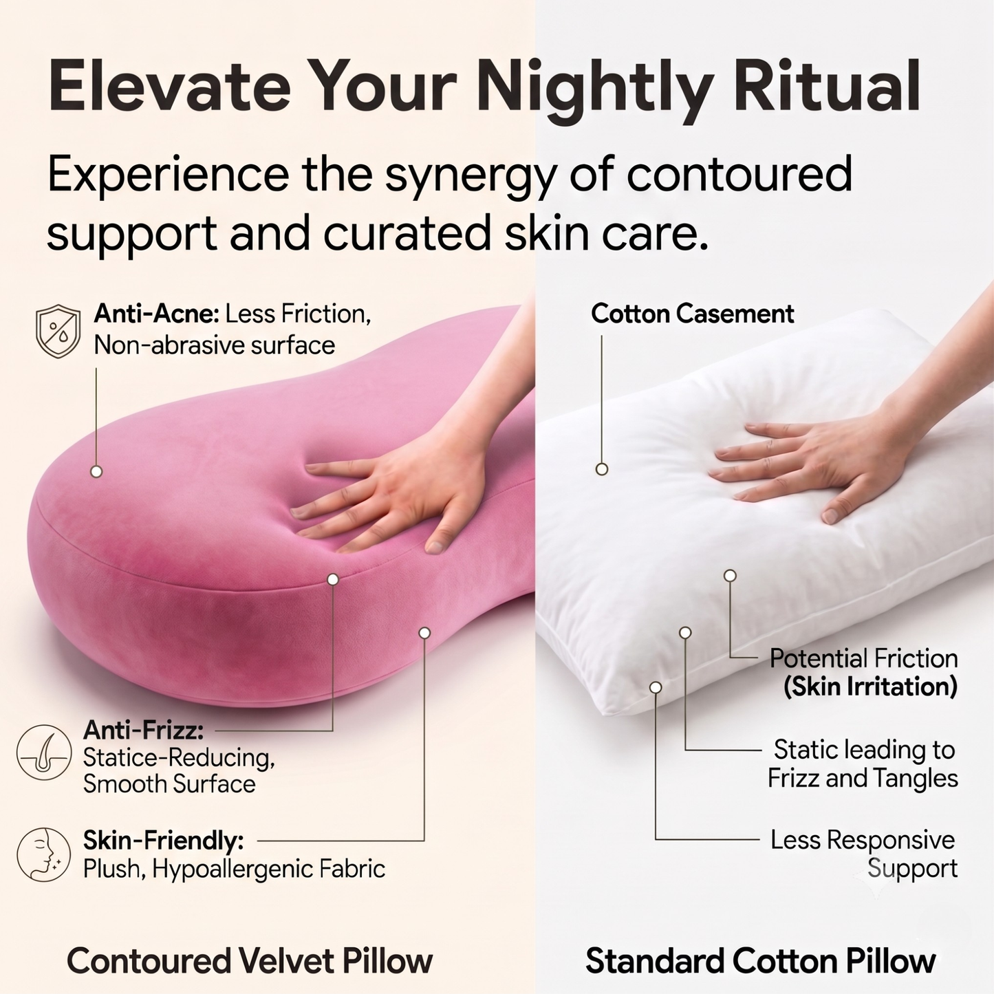 Keshim Memory Foam Cuddle Pillow for Adults & Kids | Ultra-Soft Velvet Hug Pillow for Sleeping, Relaxation & Side Sleeping | Ergonomic Body Support Cushion for Comfort & Stress Relief