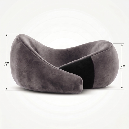 Keshim Memory Foam Travel Neck Pillow for Airplane, Car & Office | Premium Soft Velvet Fabric | Ergonomic 360° Neck Support | Portable Snake Shaped Travel Cushion for Adults and Kids.
