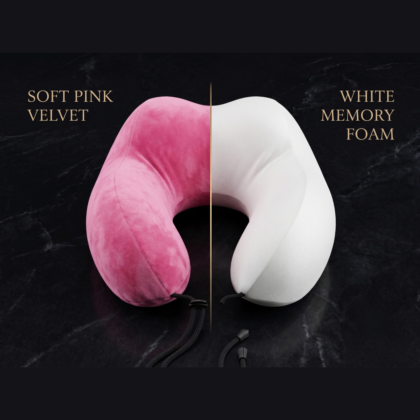 Keshim Memory Foam Travel Neck Pillow for Airplane, Car & Office | Multi-Hump Ergonomic U-Shaped Neck Support Cushion | Premium Velvet Fabric | Adjustable Strap | Soft & Comfortable Cervical Support