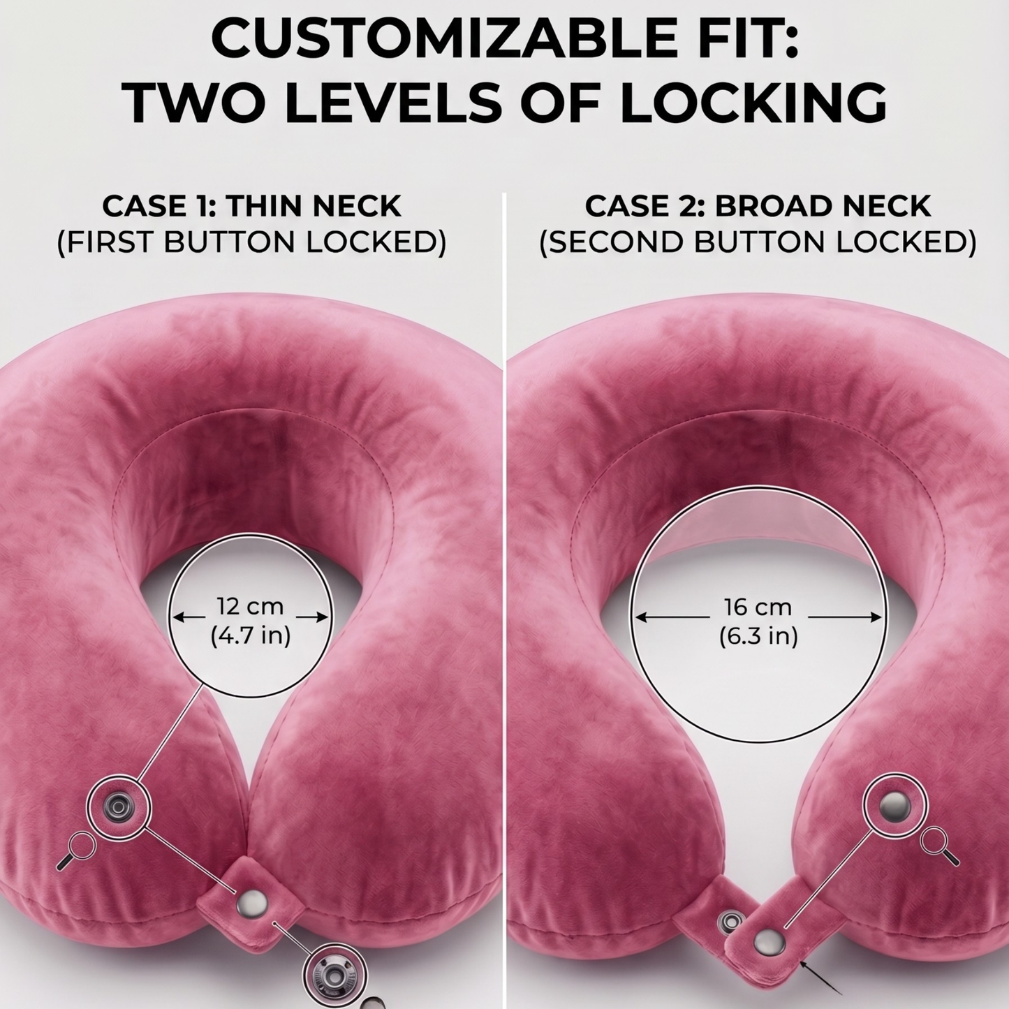 Keshim U-Shaped Memory Foam Travel Neck Pillow for Airplane, Car & Train Travel | Premium Soft Velvet Cover | Ergonomic Neck & Chin Support | Portable Neck Cushion for Adults