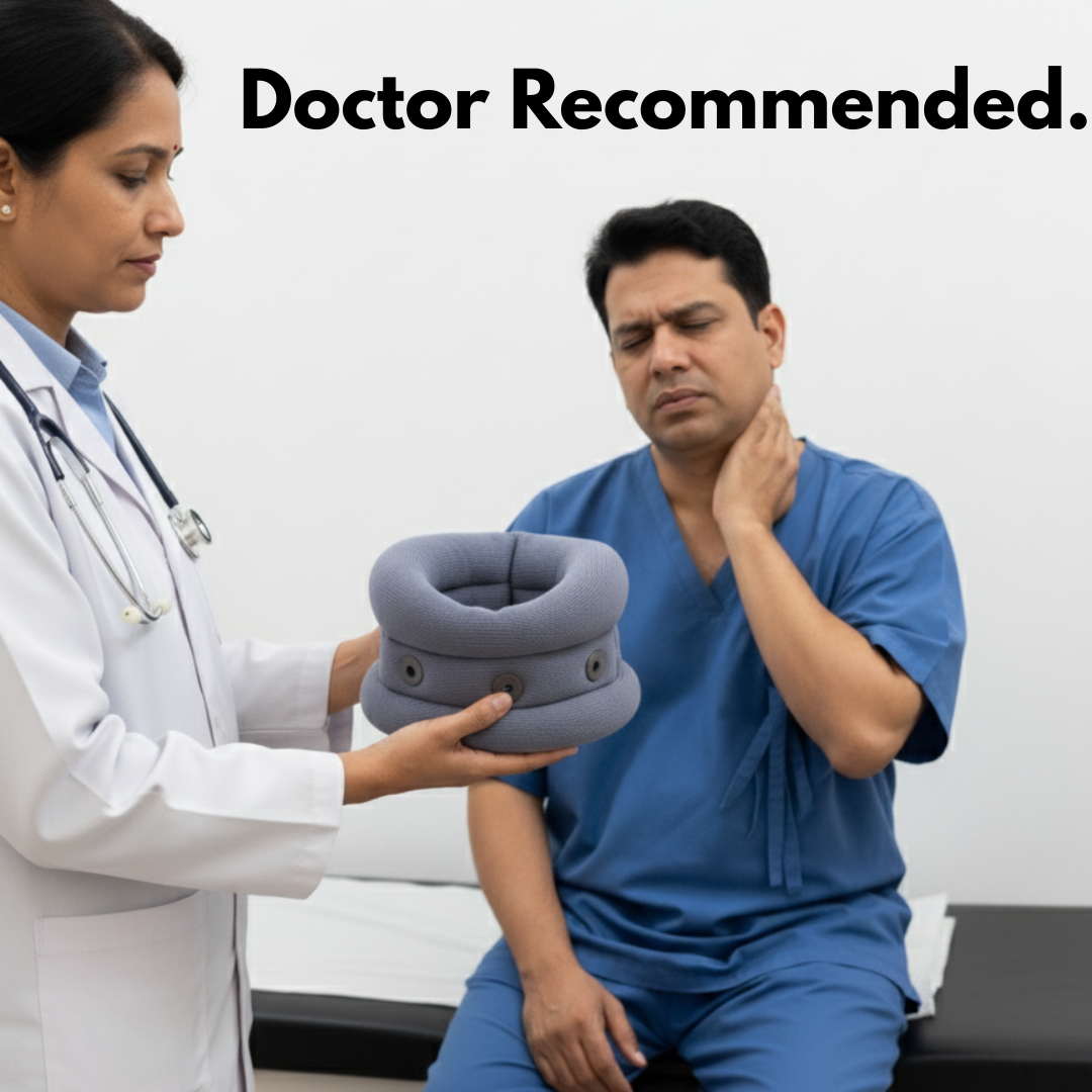 Keshim Soft Cervical Neck Collar for Neck Support & Pain Relief | Adjustable Foam Neck Brace with Breathable Cotton Fabric | Lightweight Support for Cervical Strain, Stiff Neck & Recovery