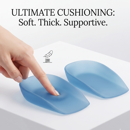 KESHIM Gel Heel Cushion for Men & Women | Soft Silicone Heel Pads for Comfortable Cushioning & Shock Absorption | Reusable Heel Support Inserts for Walking, Standing & Daily Use (1 Pair)