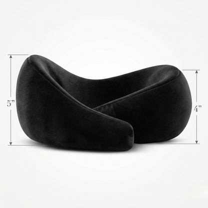 Keshim Memory Foam Travel Neck Pillow for Airplane, Car & Office | Premium Soft Velvet Fabric | Ergonomic 360° Neck Support | Portable Snake Shaped Travel Cushion for Adults and Kids.
