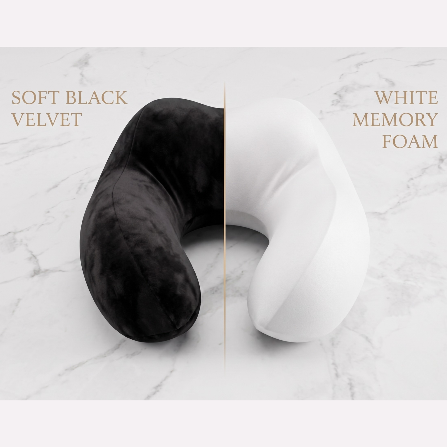Keshim Memory Foam Travel Neck Pillow for Airplane, Car & Office | Multi-Hump Ergonomic U-Shaped Neck Support Cushion | Premium Velvet Fabric | Adjustable Strap | Soft & Comfortable Cervical Support