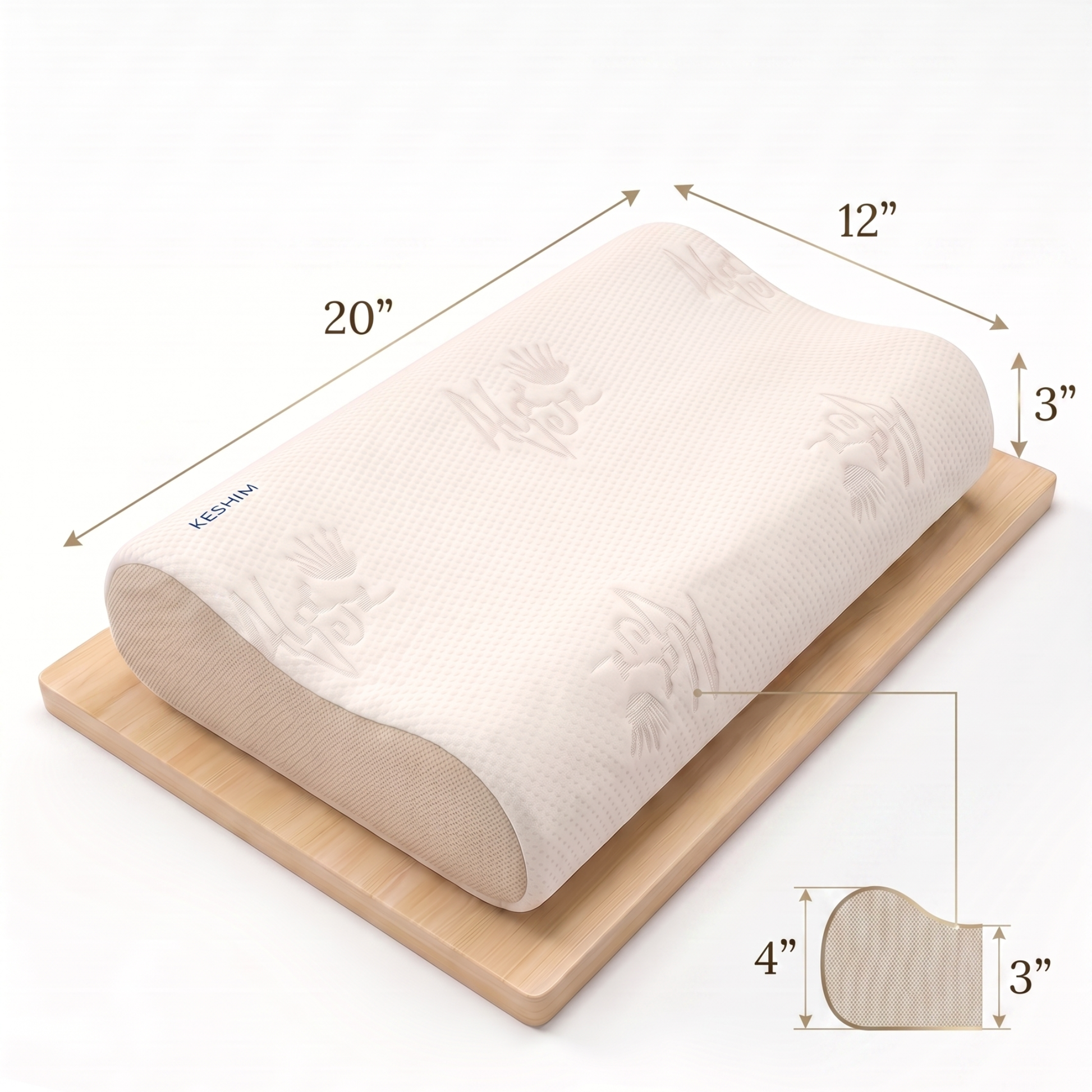 Keshim Contour Memory Foam Pillow – Neck Pain Relief | 3-Year Warranty - Image 2 - Keshim