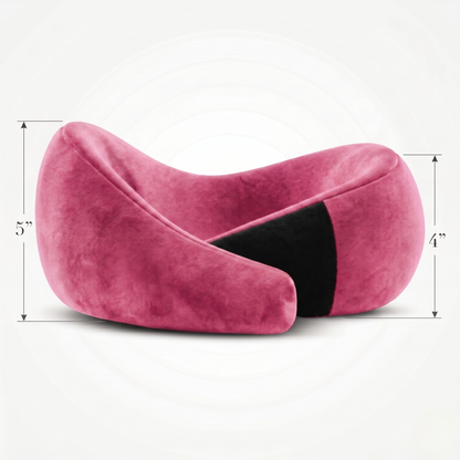 Keshim Memory Foam Travel Neck Pillow for Airplane, Car & Office | Premium Soft Velvet Fabric | Ergonomic 360° Neck Support | Portable Snake Shaped Travel Cushion for Adults and Kids.