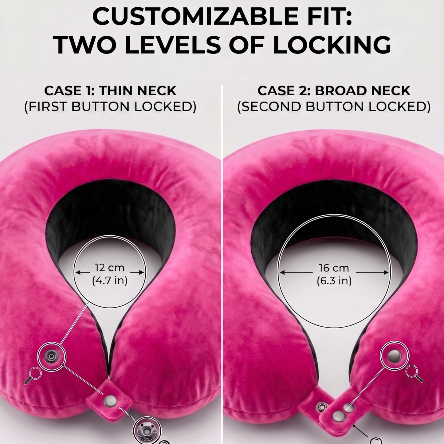 Keshim U-Shaped Memory Foam Travel Neck Pillow for Airplane, Car & Train Travel | Premium Soft Velvet Cover | Ergonomic Neck & Chin Support | Portable Neck Cushion for Adults
