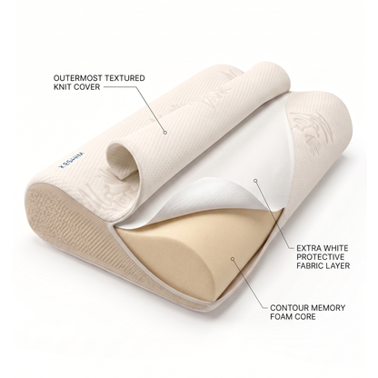 Keshim Contour Memory Foam Pillow – Neck Pain Relief | 3-Year Warranty - Image 3 - Keshim
