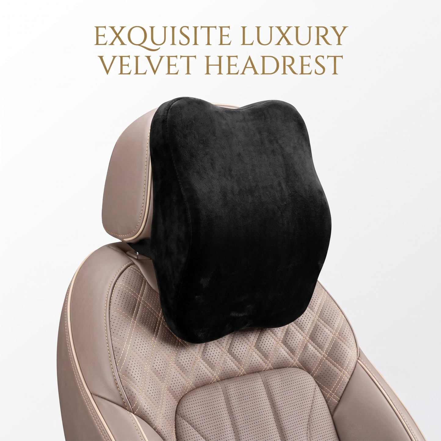KESHIM 3-in-1 Memory Foam Car Seat Cushion Combo Set with Coccyx Seat Cushion, Lumbar Back Support & Velvet Headrest Pillow | Orthopedic Car Seat Support | Premium Air Mesh And Velvet | Ideal for Driving & Long Rides