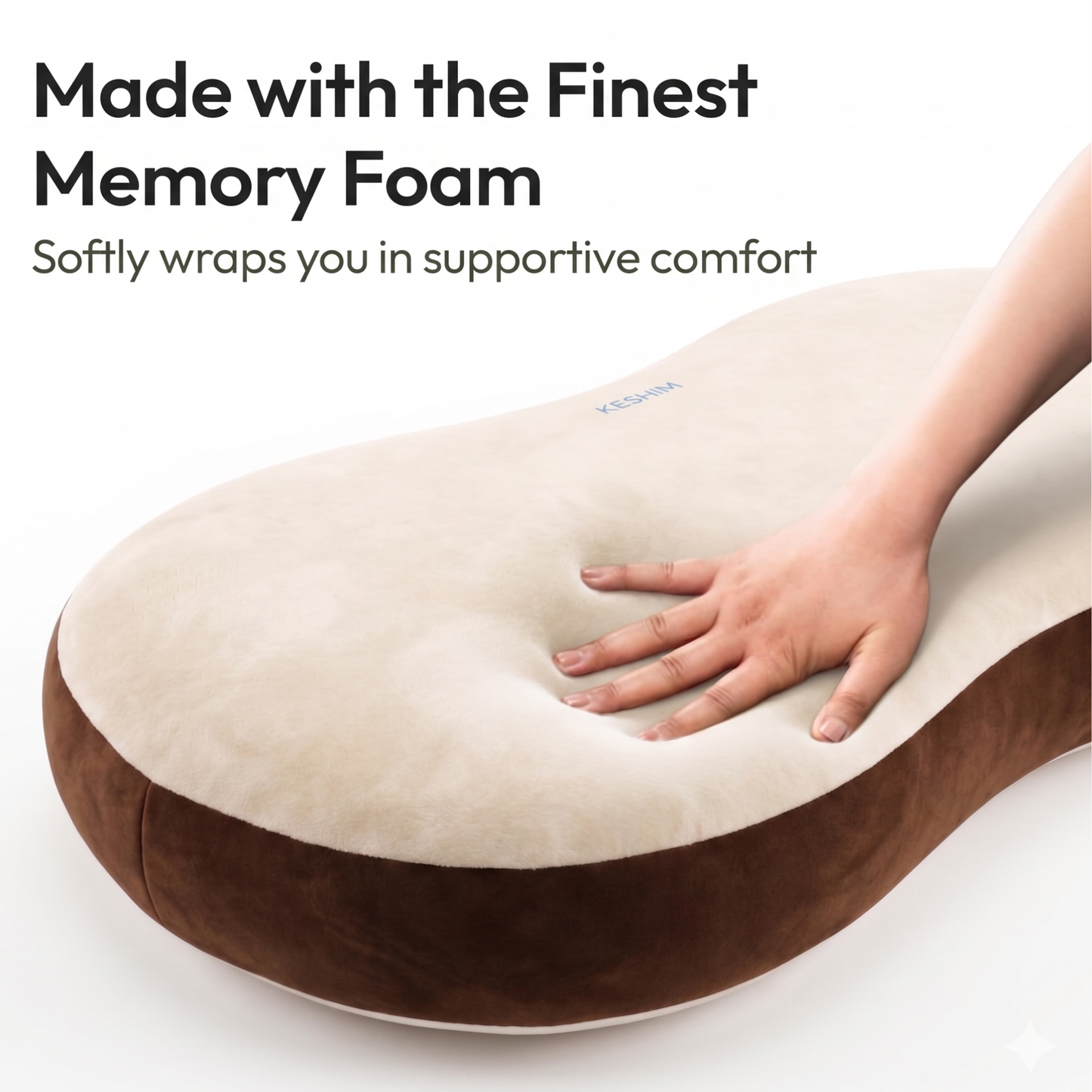 Keshim Memory Foam Cuddle Pillow – Ultra-Soft Velvet Hug Pillow - Image 3 - Keshim