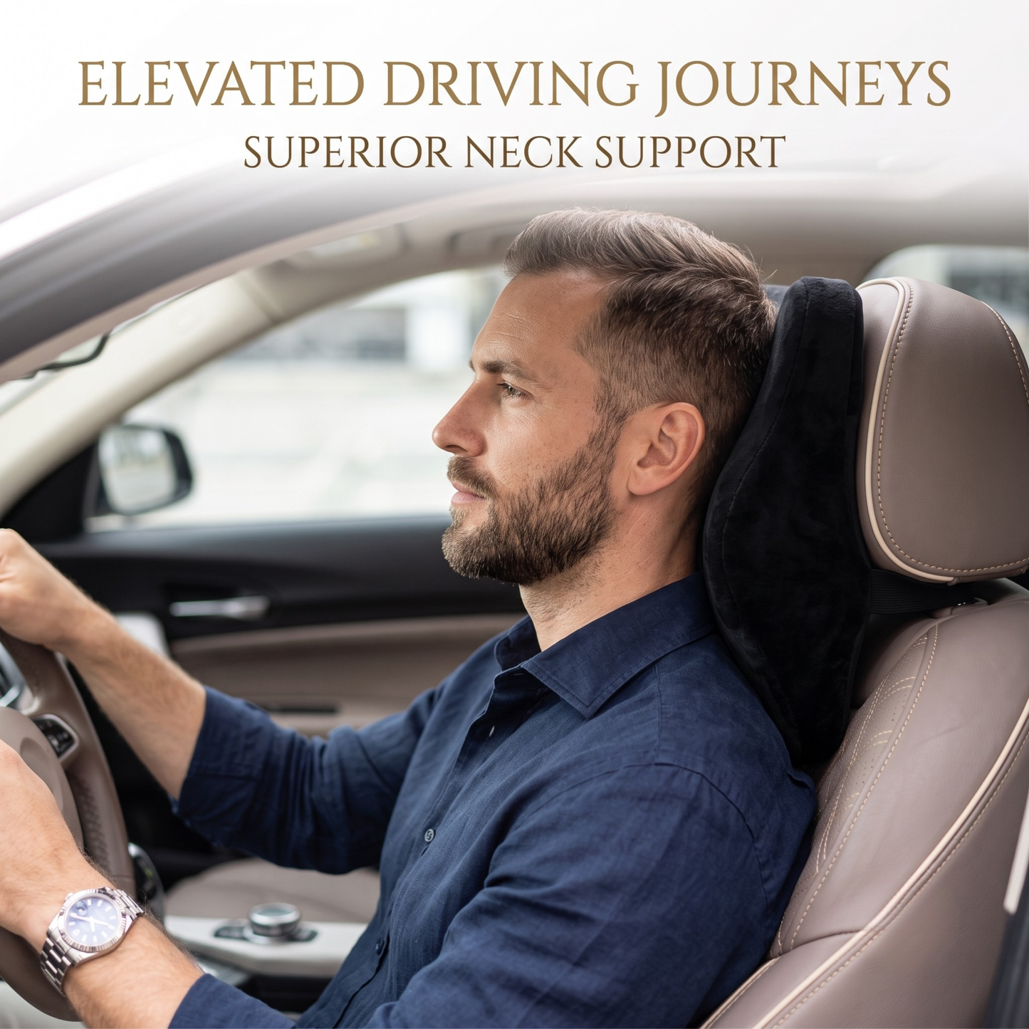 KESHIM 3-in-1 Memory Foam Car Seat Cushion Combo Set with Coccyx Seat Cushion, Lumbar Back Support & Velvet Headrest Pillow | Orthopedic Car Seat Support | Premium Air Mesh And Velvet | Ideal for Driving & Long Rides