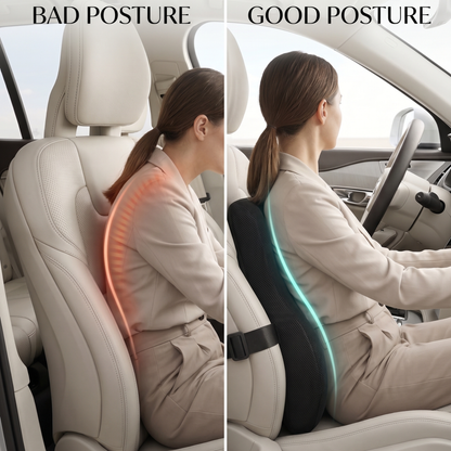 Keshim Memory Foam Lumbar Support Pillow for Office Chair, Car Seat & Gaming Chair – Ergonomic Lower Back Cushion with Premium Breathable Mesh Cover for Back Pain Relief & Posture Support