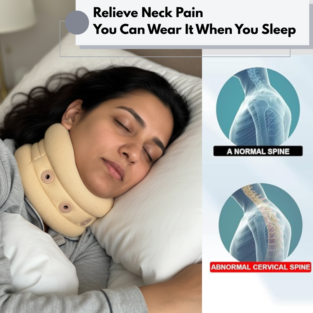 Keshim Soft Cervical Neck Collar for Neck Support & Pain Relief | Adjustable Foam Neck Brace with Breathable Cotton Fabric | Lightweight Support for Cervical Strain, Stiff Neck & Recovery