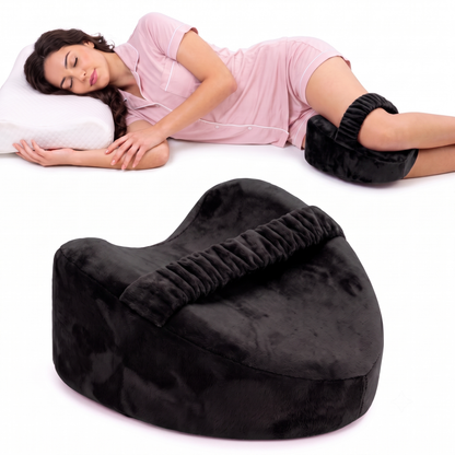 KESHIM Memory Foam Knee Support Pillow for Side Sleeping | Orthopedic Leg Spacer Cushion with Adjustable Strap | Premium Velvet Cover | Knee, Hip, Back & Sciatica Pain Relief | Sleeping Support Cushion