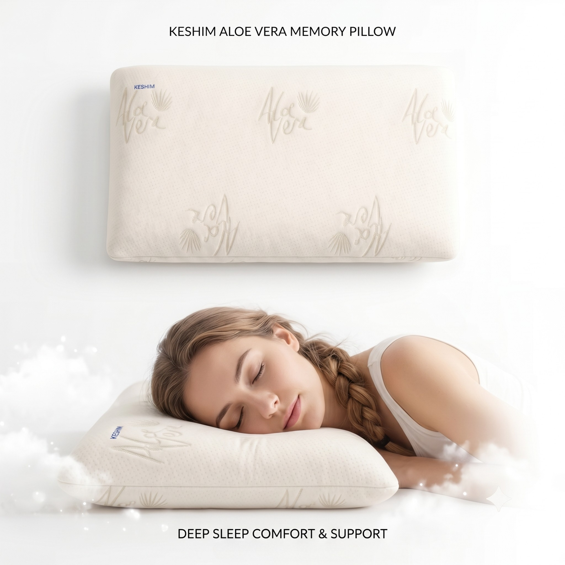 Keshim Memory Foam Pillow – Ergonomic Neck & Shoulder Support - Image 3 - Keshim