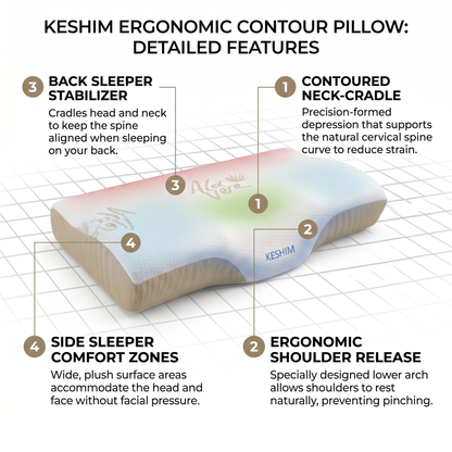 Keshim Cervical Memory Foam Pillow – Neck & Shoulder Support - Image 6 - Keshim