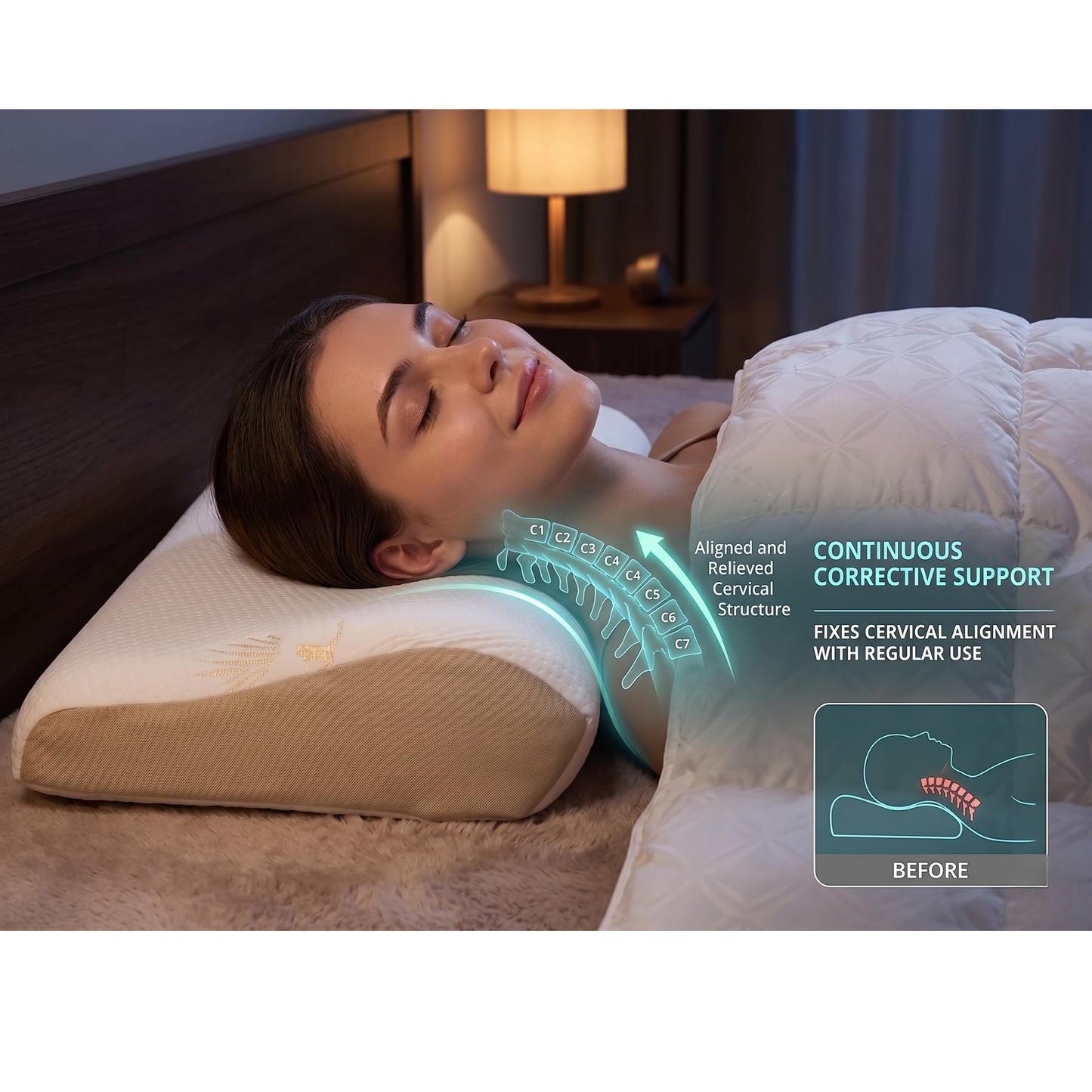 Keshim Cervical Memory Foam Pillow – Neck & Shoulder Support - Image 7 - Keshim