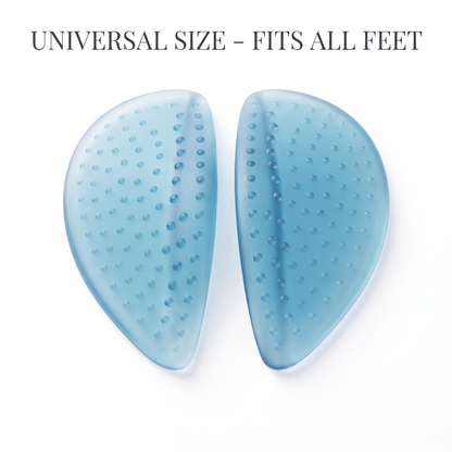 KESHIM Gel Arch Support Insoles for Men & Women | Soft Silicone Arch Support Pads for Foot Comfort & Pressure Distribution | Cushioned Shoe Inserts for Walking, Standing & Daily Use (1 Pair)