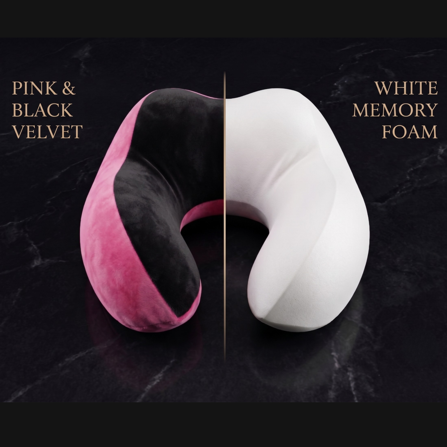 Keshim Memory Foam Travel Neck Pillow for Airplane, Car & Office | Multi-Hump Ergonomic U-Shaped Neck Support Cushion | Premium Velvet Fabric | Adjustable Strap | Soft & Comfortable Cervical Support