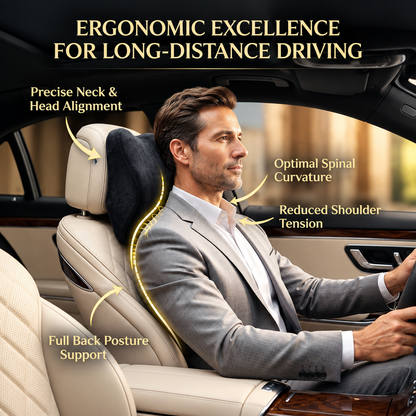 KESHIM Car Headrest Pillow, Memory Foam Neck Support Cushion for Car Seat, Ergonomic Cervical Neck Rest for Driving, Travel & Long Journeys, Comfortable Head and Neck Support